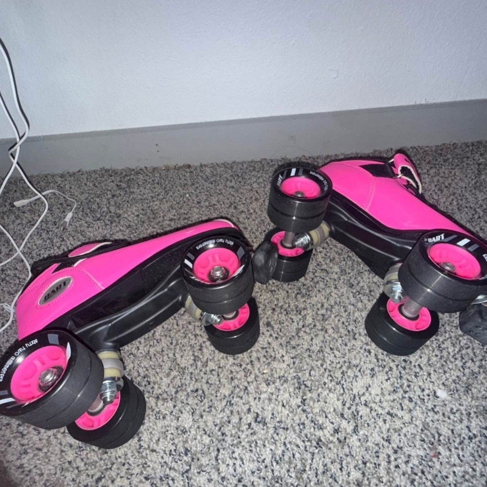 Riedell Black/Pink Roller Skates Women's Size 6 - Picture 5 of 6